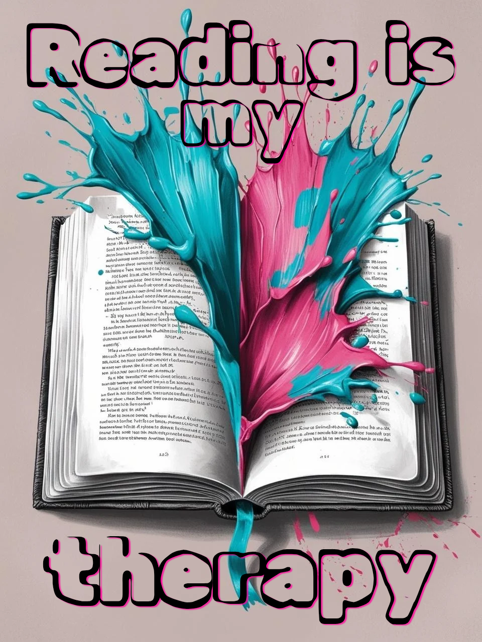 Reading Is My Therapy - A4 Digital Art Print